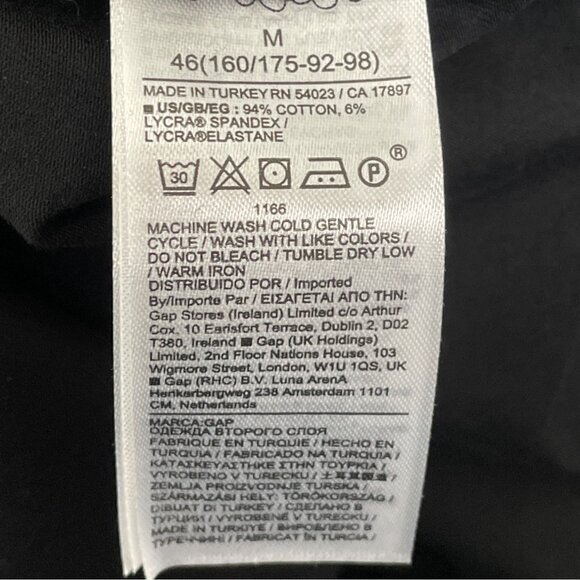 Gap Maternity Black Short Sleeve Tie-Back Midi Dress Size M - Picture 7 of 8